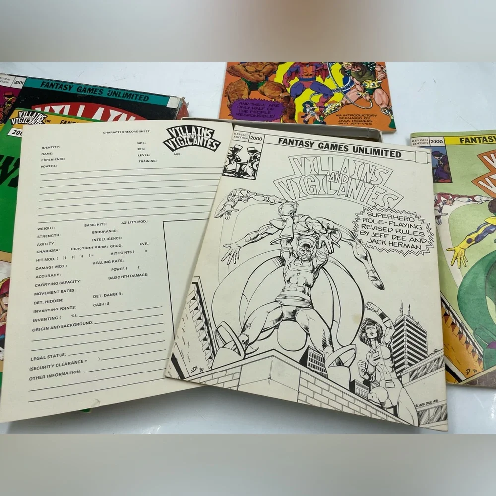 VILLAINS and VIGILANTES Superhero RPG Fantasy Games Unlimited